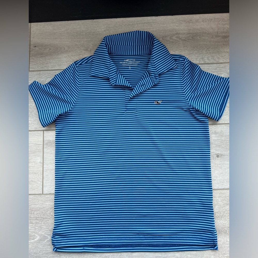 Vineyard Vines Navy and Light Blue Polo